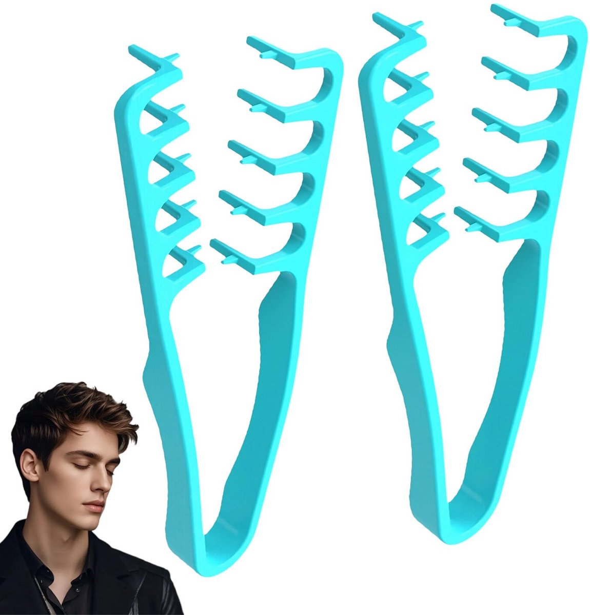2-stuks Haarstylingkam - Texturerende kam - Kam met brede tanden - Tool voor volumetoename bij de wortels - Bedekt ponynaden - Lichtgewicht ontwerp - Schoonheidsaccessoire voor salonstyling - Geschikt voor mannen en vrouwen - Groen