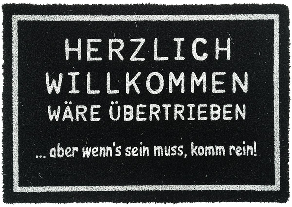 Deurmat kokos - 60 x 40 cm - welkom - antislip
