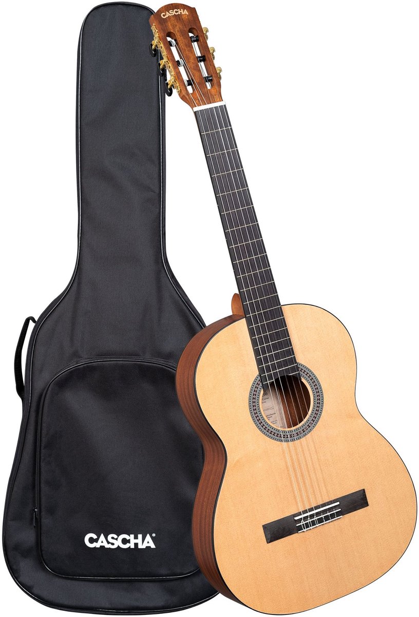 Cascha CGC200 Stage Series klassieke gitaar 4/4 naturel + gigbag