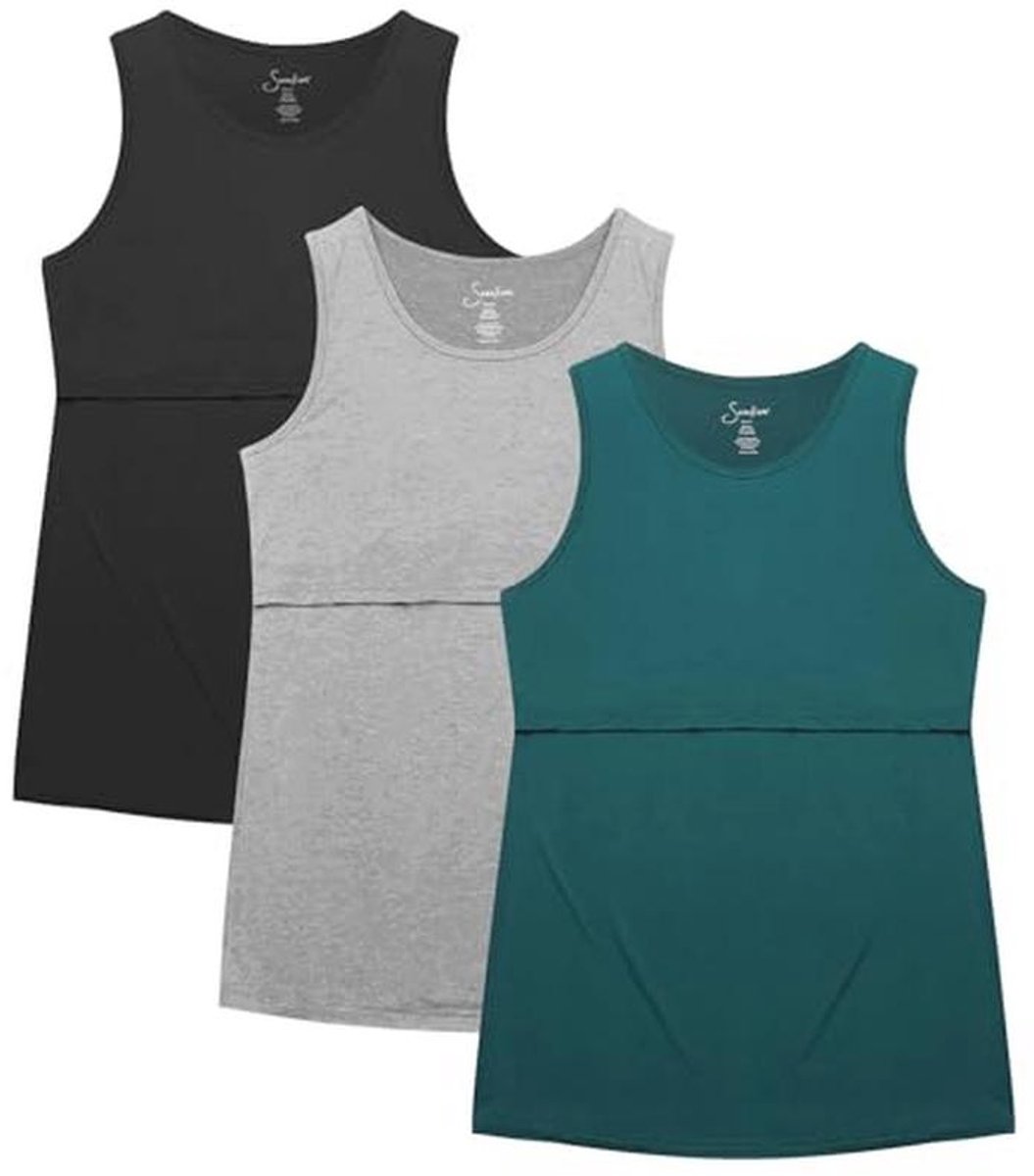 3-Pack Dames Verpleeg Camisole - Makkelijk Borstvoeding Geven