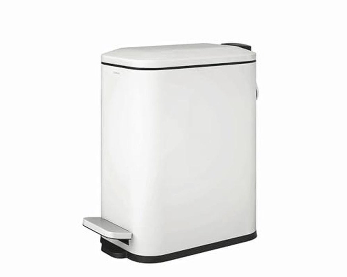 Elegante Witte Badkamer Prullenbak 5L | Duurzaam en Stijlvol