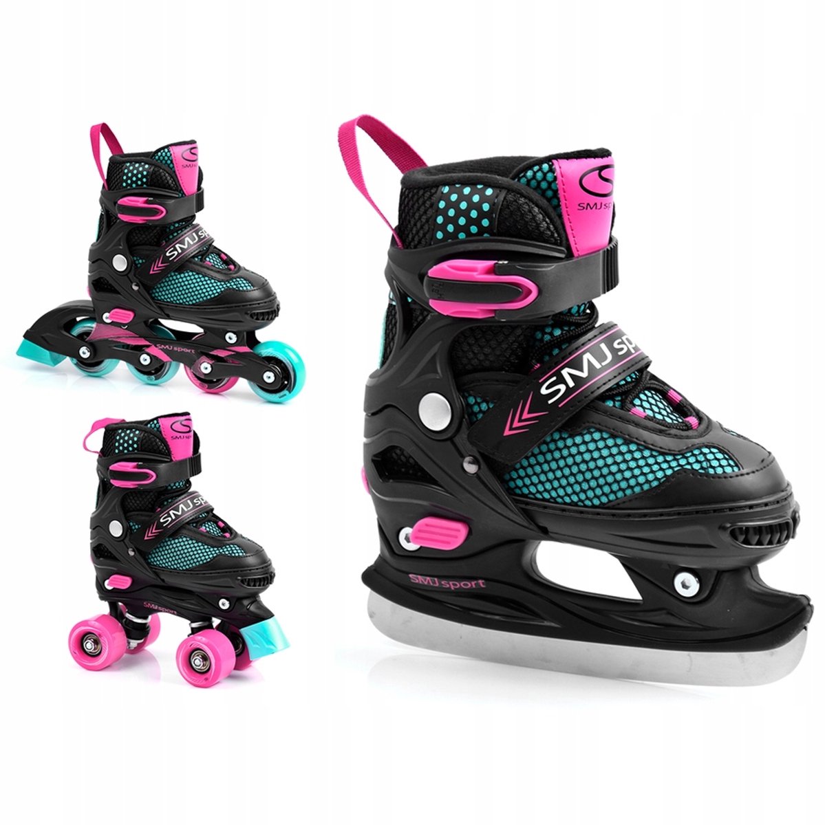 SMJ BS-616TP 3-in-1 Skates, Skates en skates - Verstelbaar