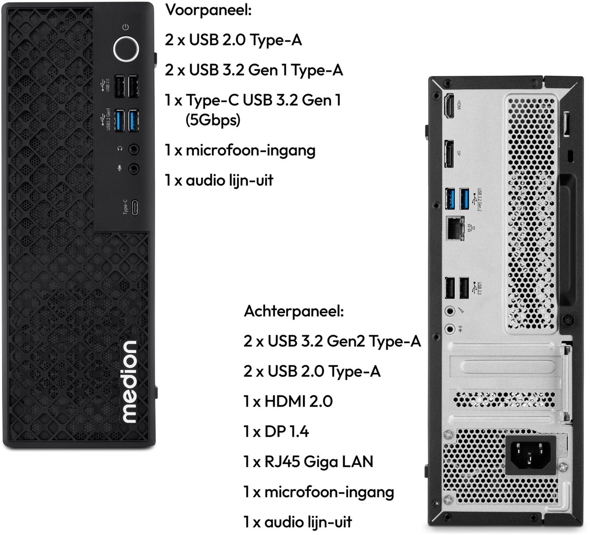 MEDION Picoworx T80 III Mini PC (Slim, Core Ultra 5 226V, 16GB DDR5 RAM, 512 GB SSD, ARC 130V, USB Type C, WLAN, HDMI 2.0, Gigabit LAN, Windows 11 Home) thumbnail 5