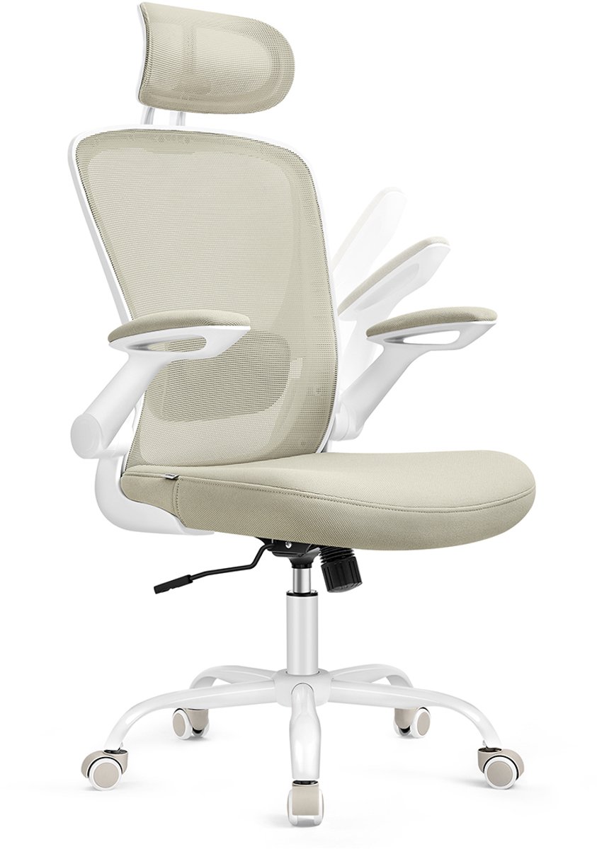 Bureaustoel – Ergonomisch – Mesh – Cappuccino beige