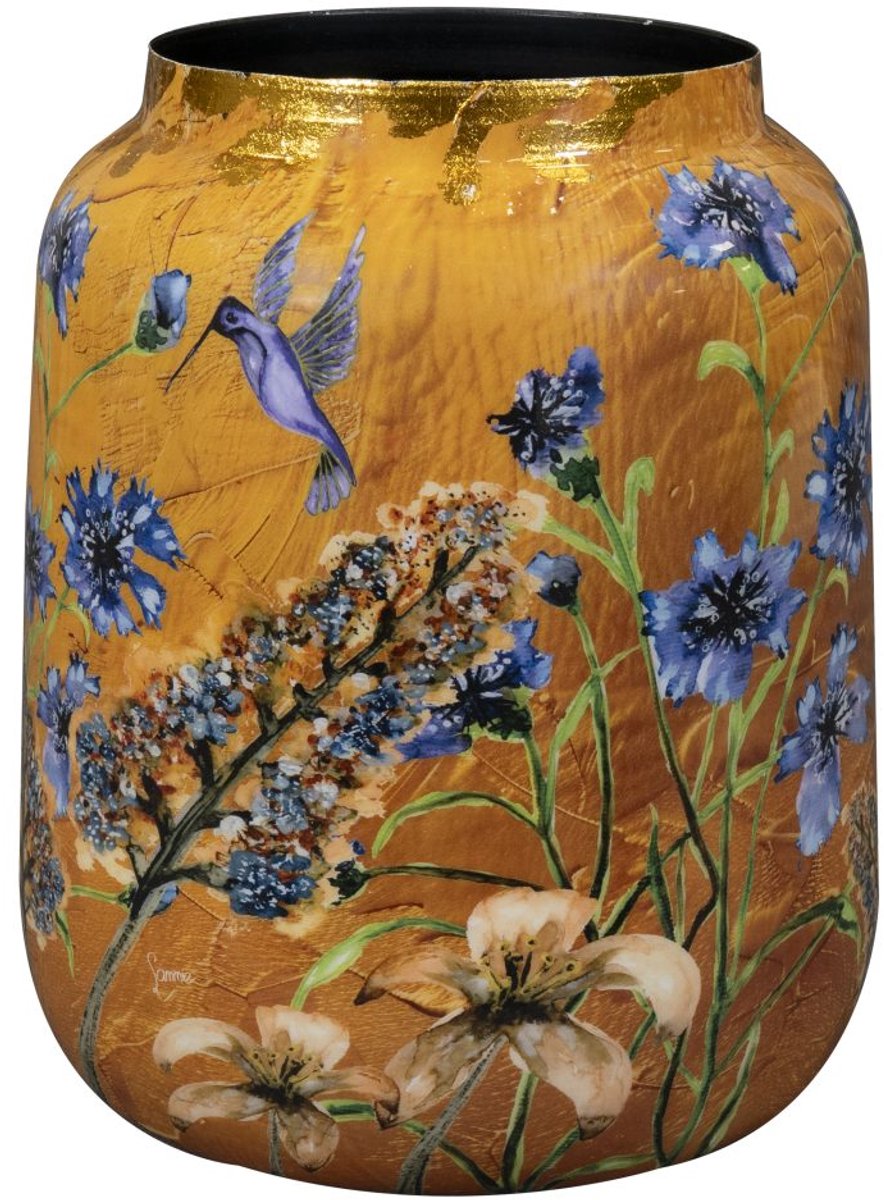 TS Collection Bloempot - Voor binnen met unieke print - Metaal