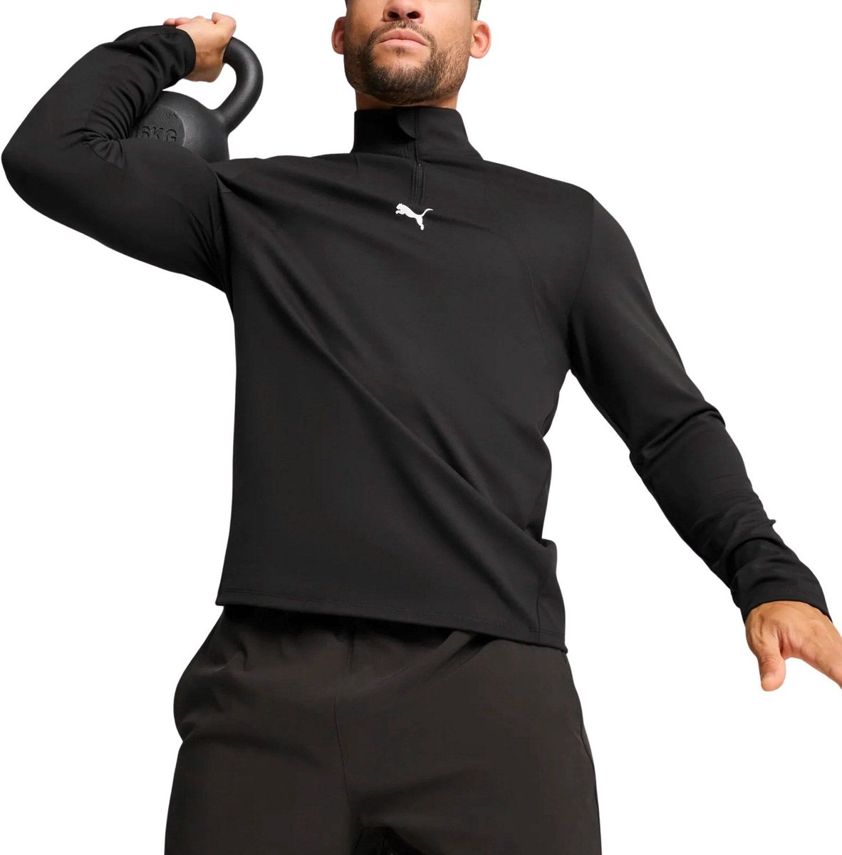 Puma Cloudspun 1/4 Zip Trainingssweater Heren Zwart