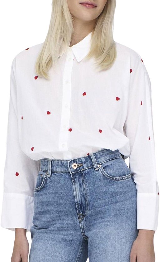 Only New Lina Grace LS Emb Blouse Dames - Maat M