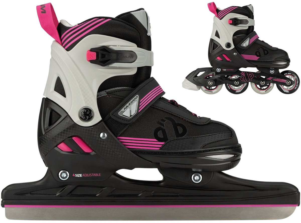 Nijdam Inline Skates Combo - Berry Blitz - Verstelbaar - Noren IJzers - Maat 29 - 32