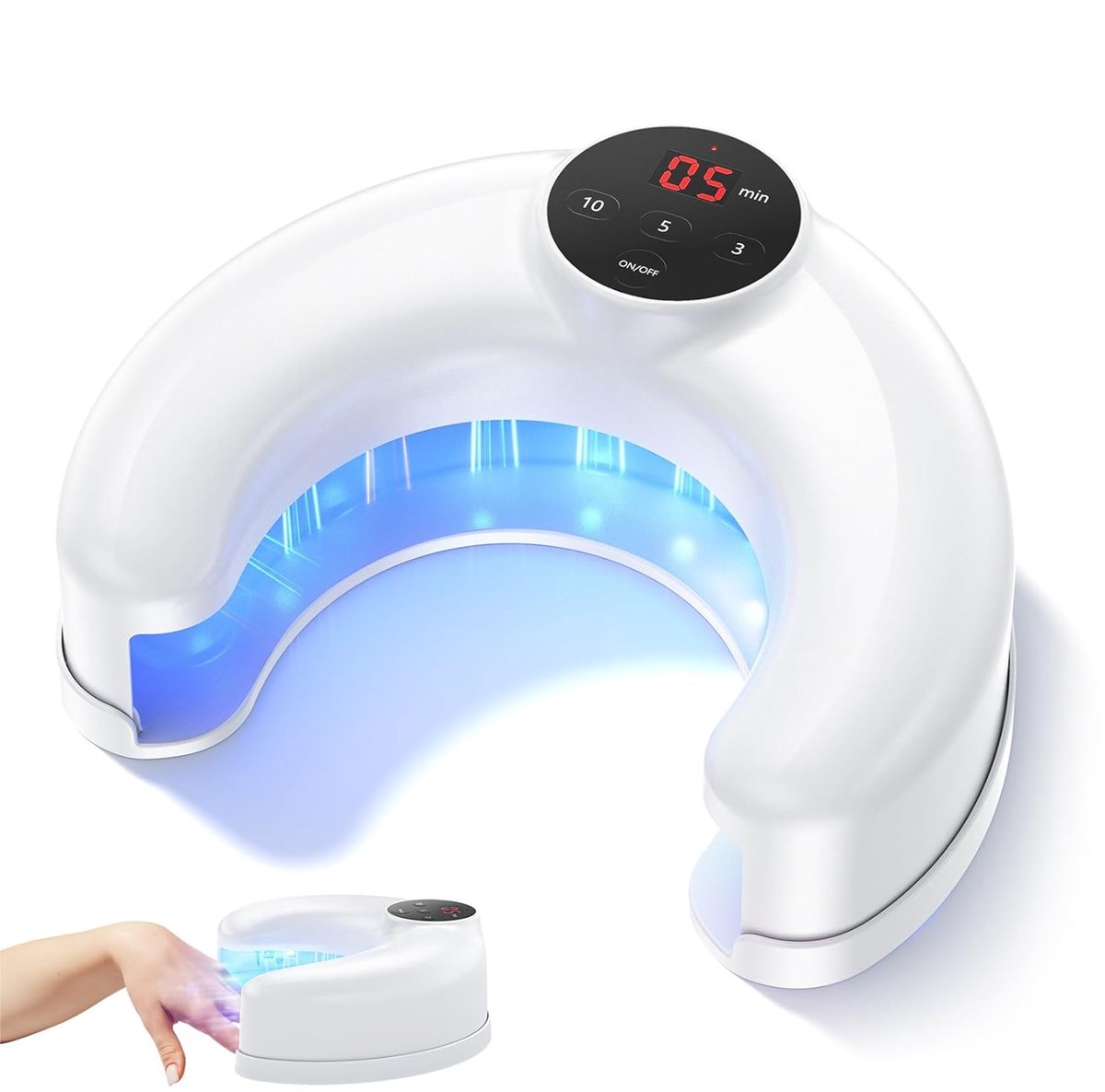Nailcare Pro - Nagelverzorgingslamp - Behandeling Beschadigde Nagels - Verwijderen Verkleuringen - 22 LED Dual Wavelength - Digitale Timer - USB Oplaadbaar - Draagbaar Voor Thuis En Reizen