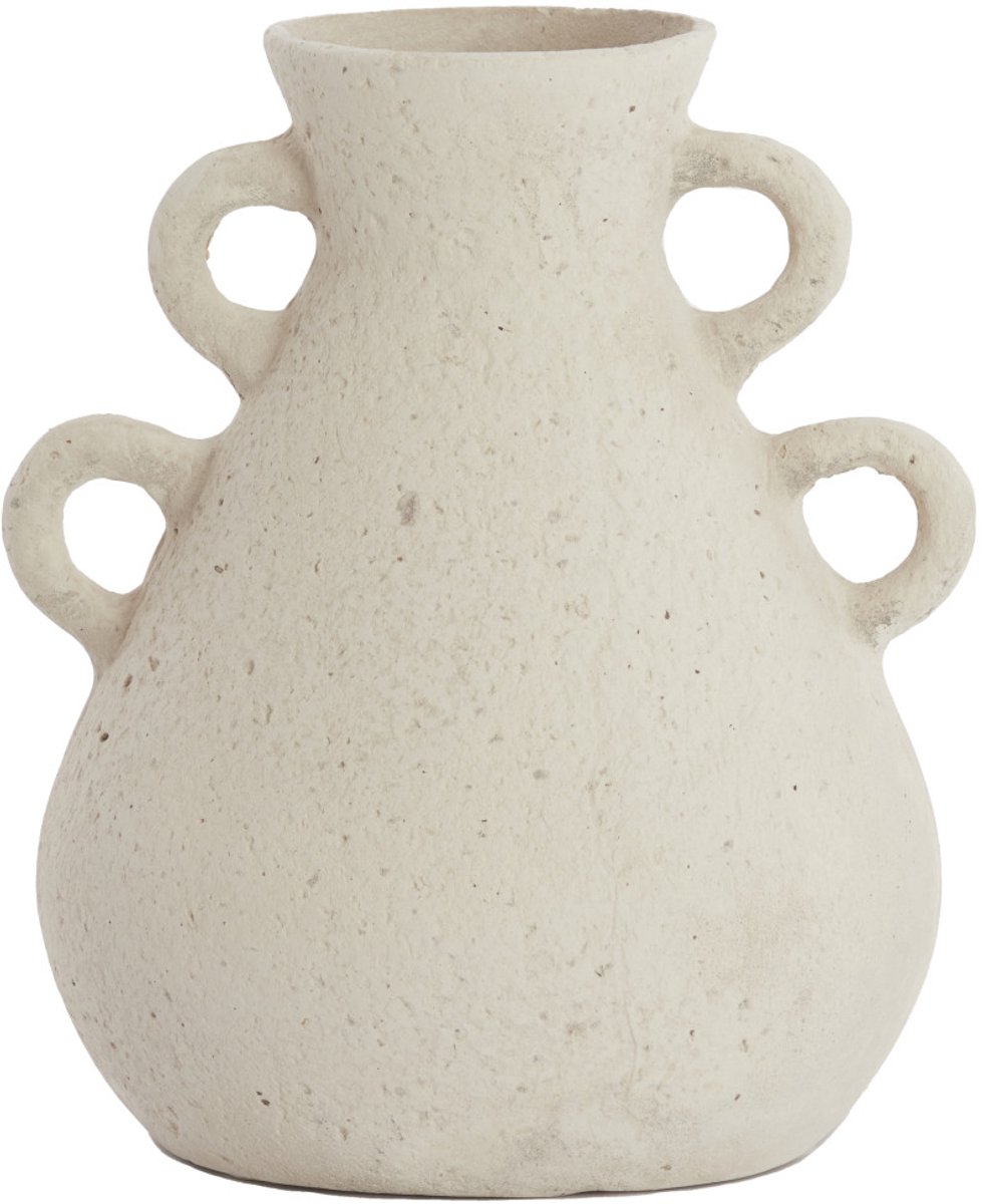 hoge vaas ZEPHAN mat crème – Ø28,5x35 cm