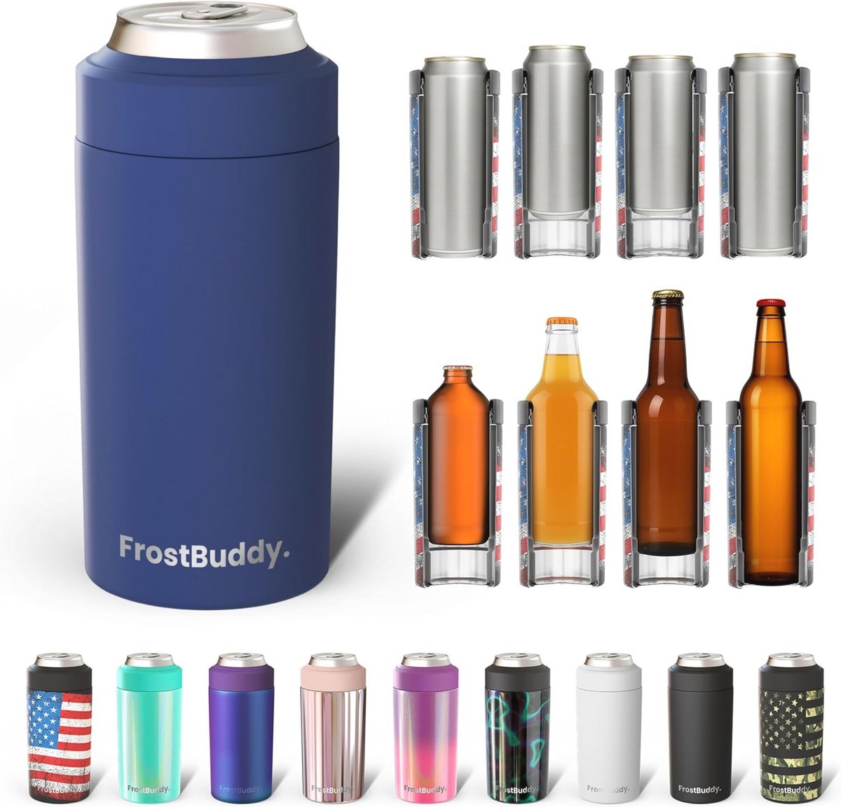 Universele Blikkoeler - Roestvrijstalen Koeler voor Dranken van 12 oz en 16 oz