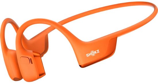 Shokz OpenRun Pro 2 Mini Casque de sport à conduction osseuse Open-ear - Résistant à l’eau et à la transpiration IP55 - Autonomie 12 heures - Orange