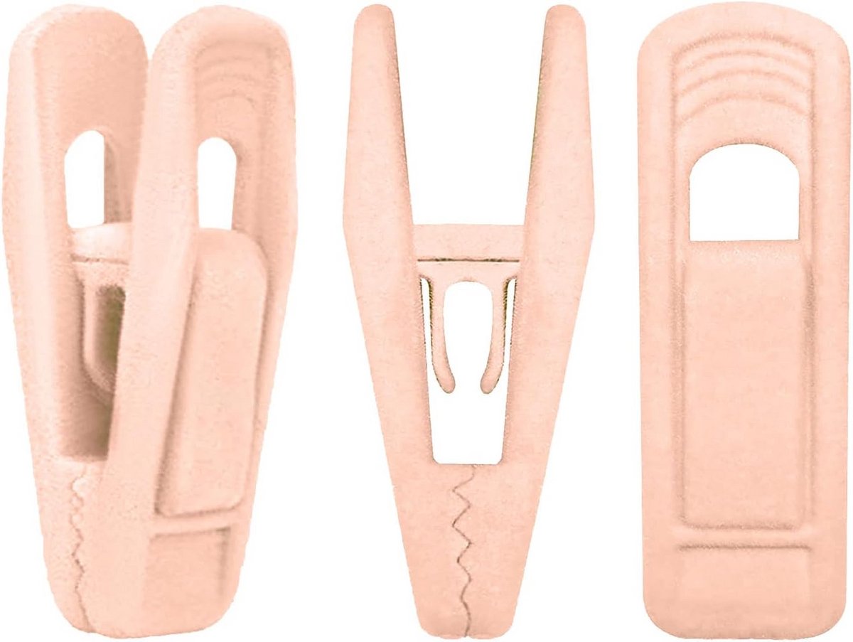 20 Stuks Sterke Broekclips voor Fluwelen Kledinghangers - Roze