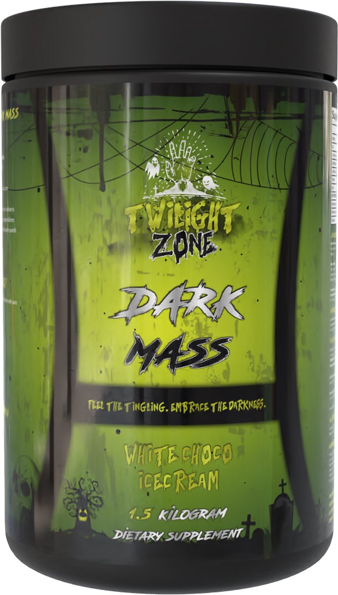 TwilightZone Nutrition Dark Mass White Chocolate Ice Cream – 1.5kg – High Carb Gainer – 18 Servings – Weight Gainer – Nutriworld