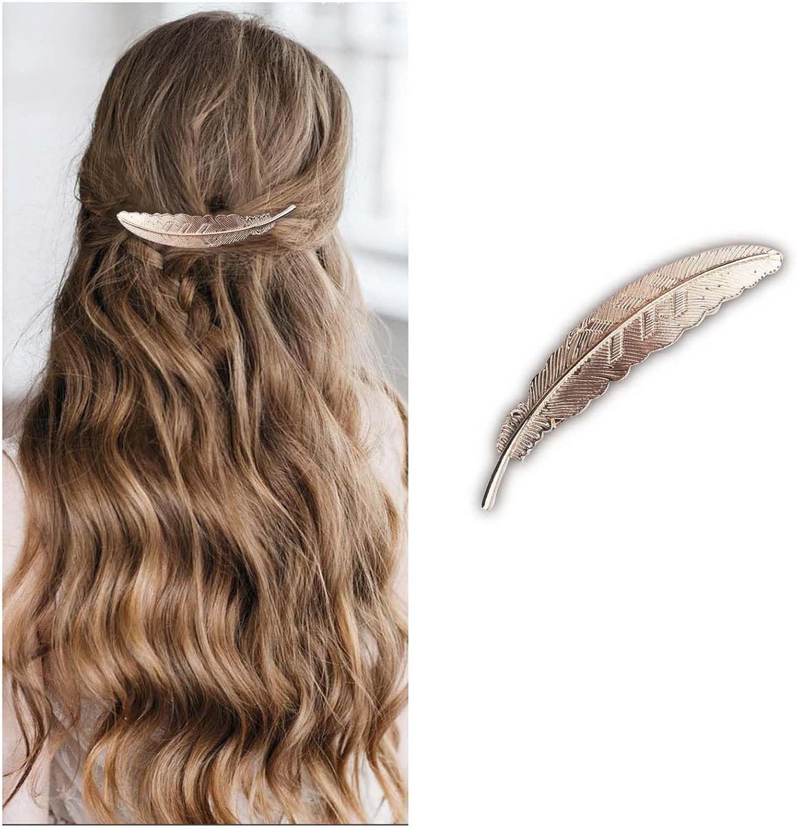 Vintage Metal Blad Haarspeld Decoratieve Klem voor Vrouwen