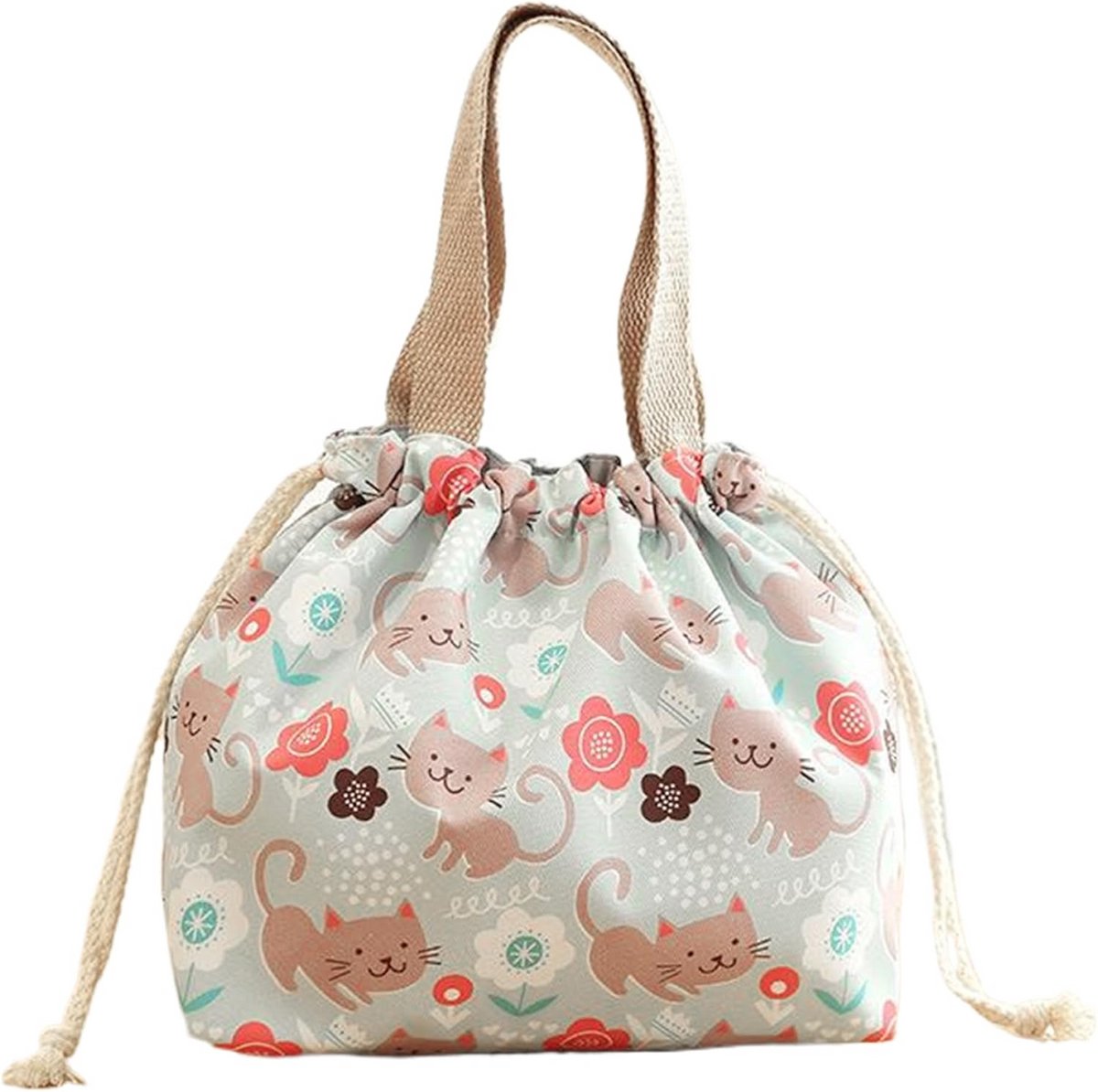 Lunchtas met Schattige Kattenprint voor Dames en Meisjes