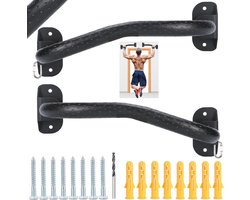Pull-up bar koolstofstaal voor bovenlichaam - Draagbare multi-grip fitness bar voor thuisgym