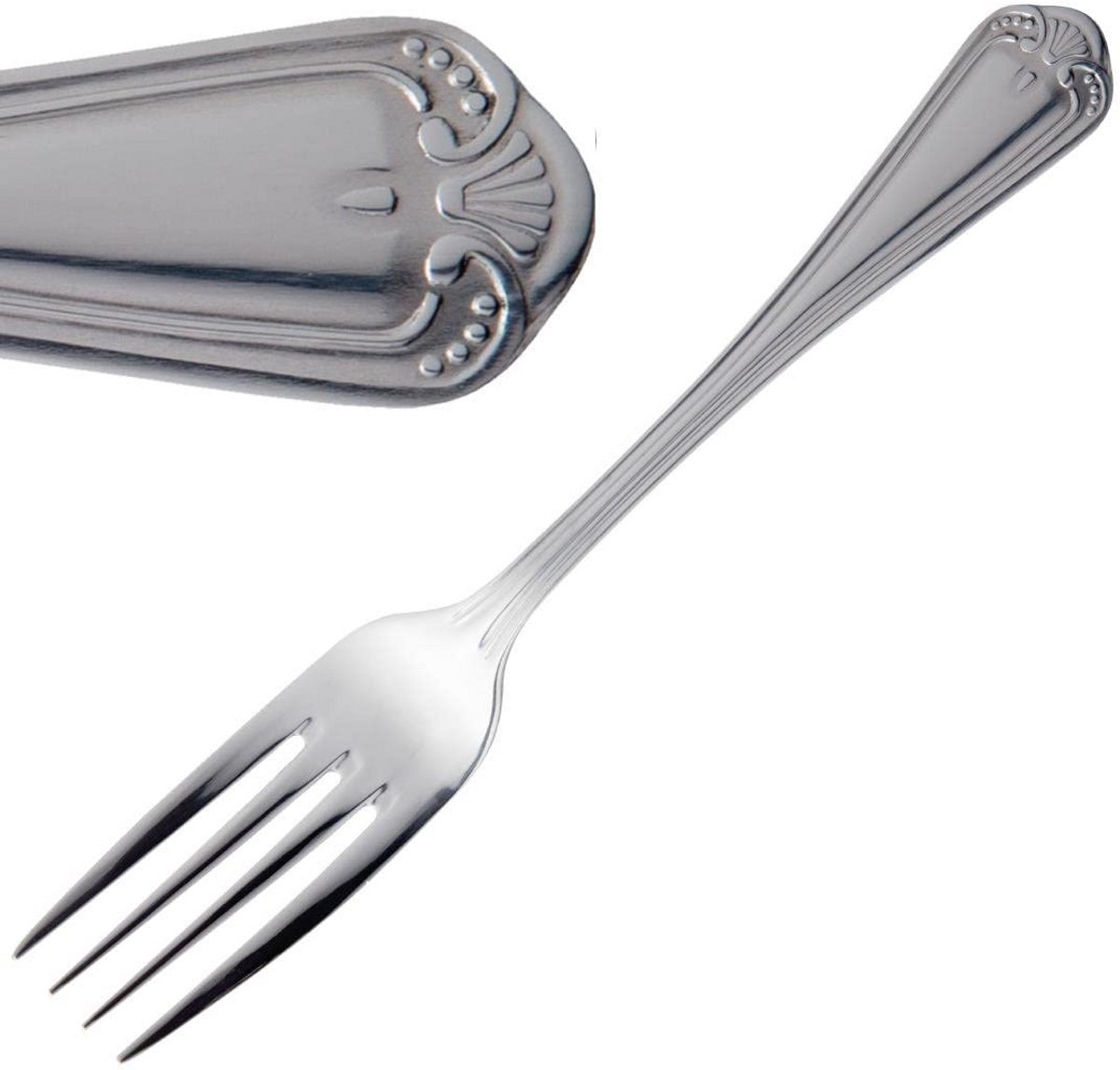 12x Stainless Steel Tafelvorken 197mm Vaatwasserbestendig Bestekset