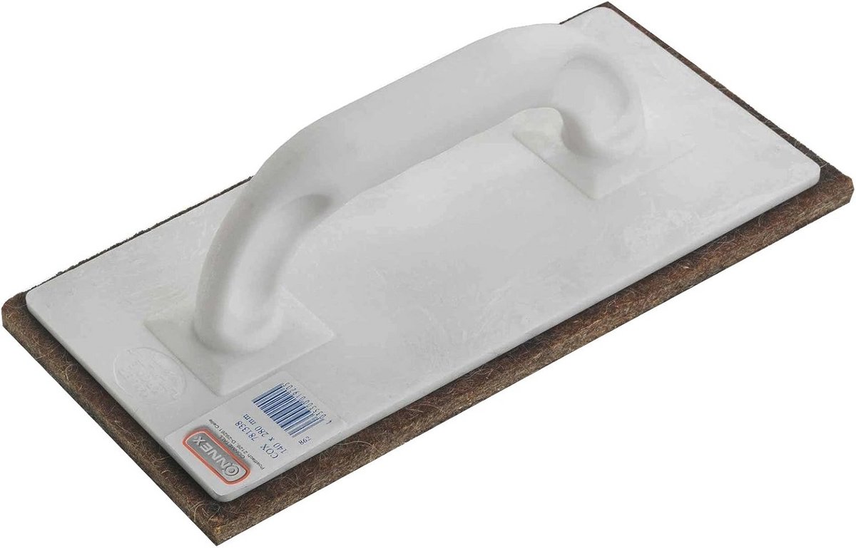Raspplank kunststof 14 x 28 cm met viltlaag 10 mm