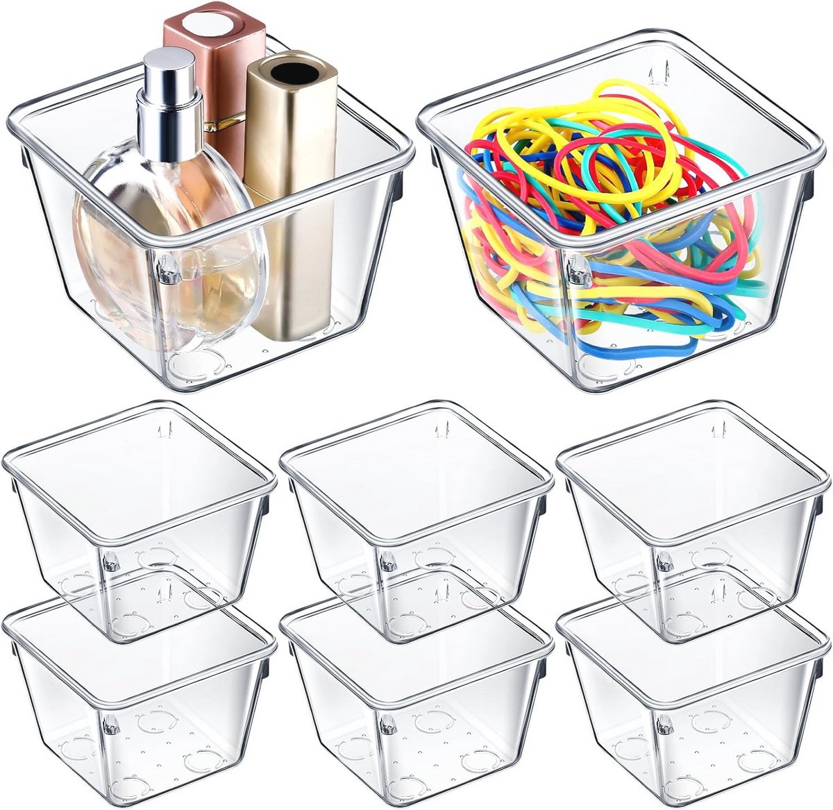 doorzichtige ladeorganisatoren 8 stuks voor make-up en kantoororganisatie