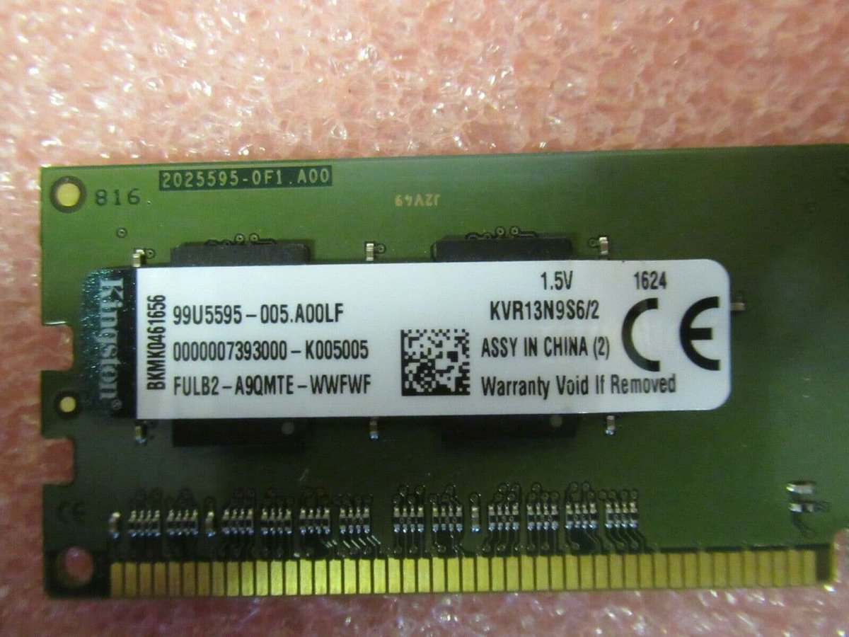 Kingston Valueram Kvr13N9S6/2 2Gb Ddr3 (1 X 2 Gb) geheugen