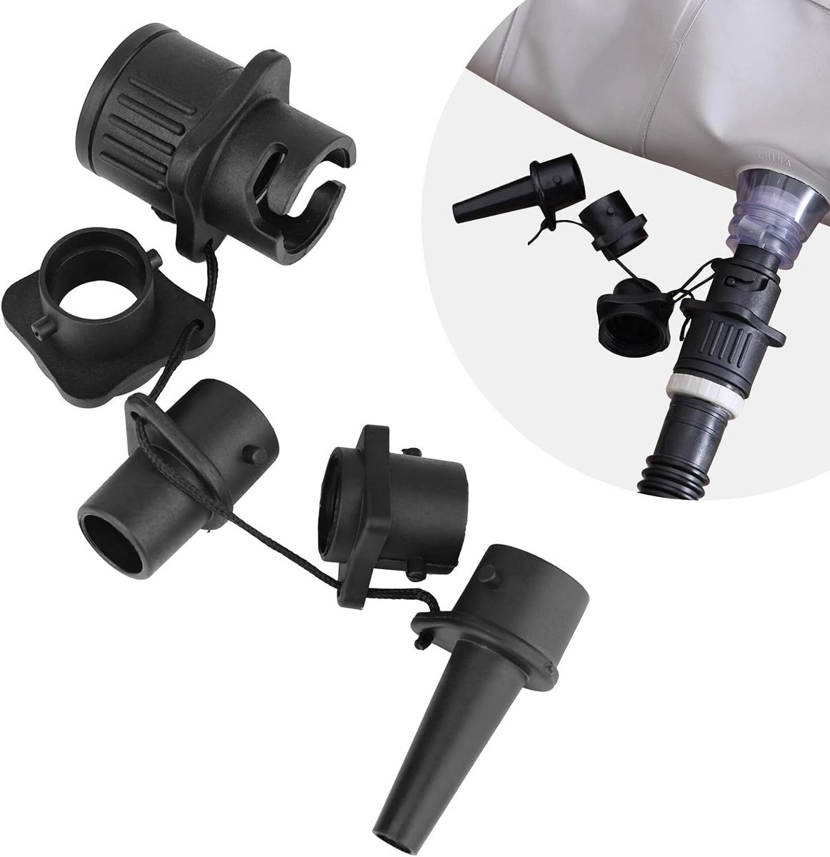 Universele Adapter voor SUP, Kajak en Opblaasboot voor Standaard Luchtpompen