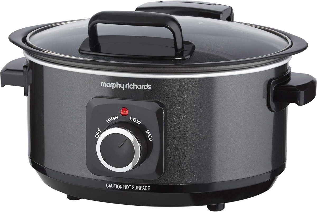 Slowcooker 6.5L met Scharnierend Deksel - Gezonde Maaltijden Koken