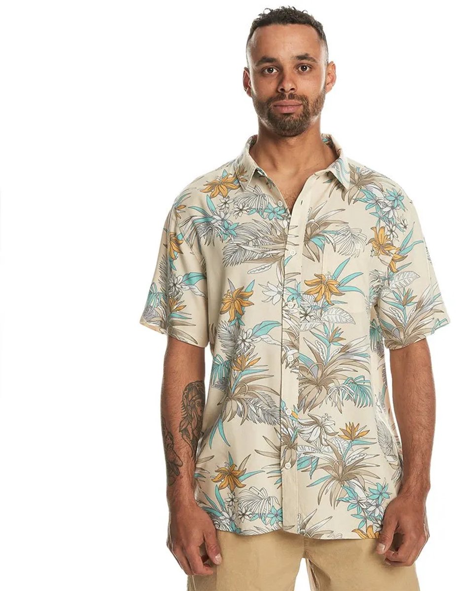 Quiksilver Overhemd Met Korte Mouwen XS Man Birch Lemnas