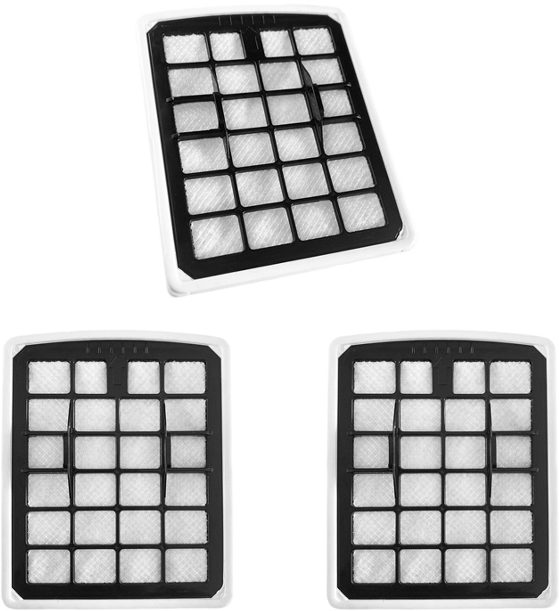3 stuks Vervangende stofbakfilters - geschikt voor Eureka NEN180 en NEN186BL stofbakfilters - Voorfilter met filterkatoen - voor stofzakloze stofzuigers
