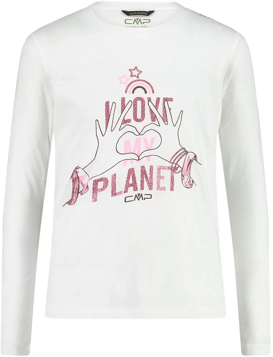 Cmp 33f7895 T-shirt Met Lange Mouwen 10 Years Meisjes Wit