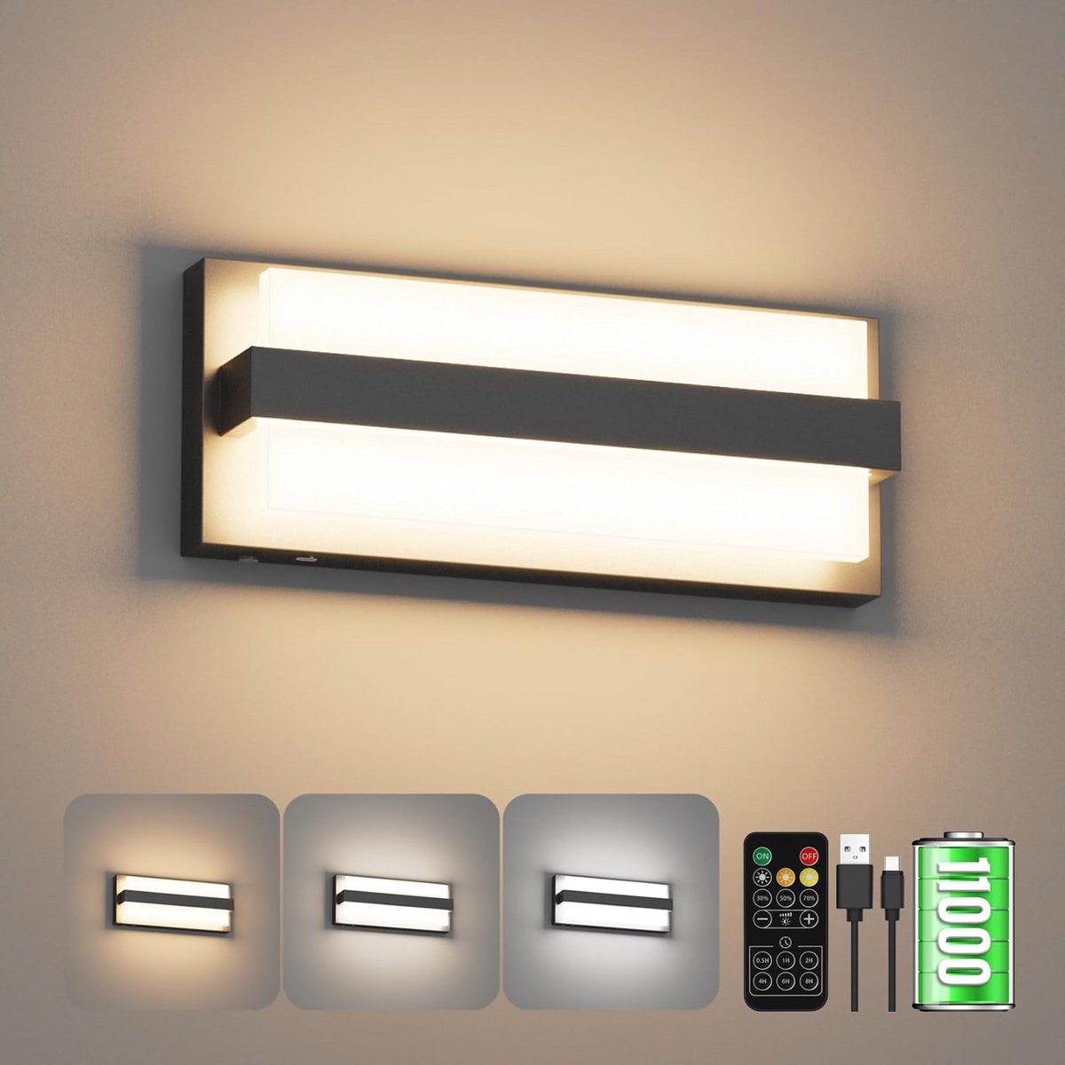 Dimbare Draadloze LED Wandlamp met Touch & Afstandsbediening - Instelbare Kleurtemperatuur