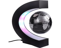Zwevende Wereldbol met LED Verlichting - Magnetische Levitatie Draaiende Aardbol voor Bureau