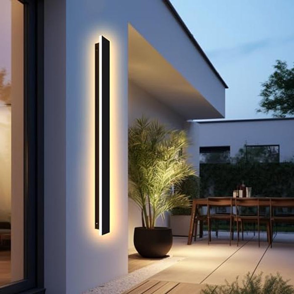 Moderne Waterdichte LED Wandlamp voor Binnen en Buiten - Antraciet, 150 cm, 48W