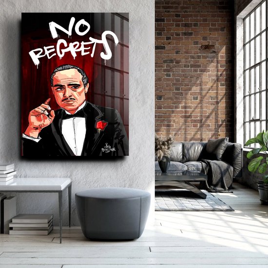 No regrets - Meerdere kleuren - Canvas 60 x 80 cm Ge | bol