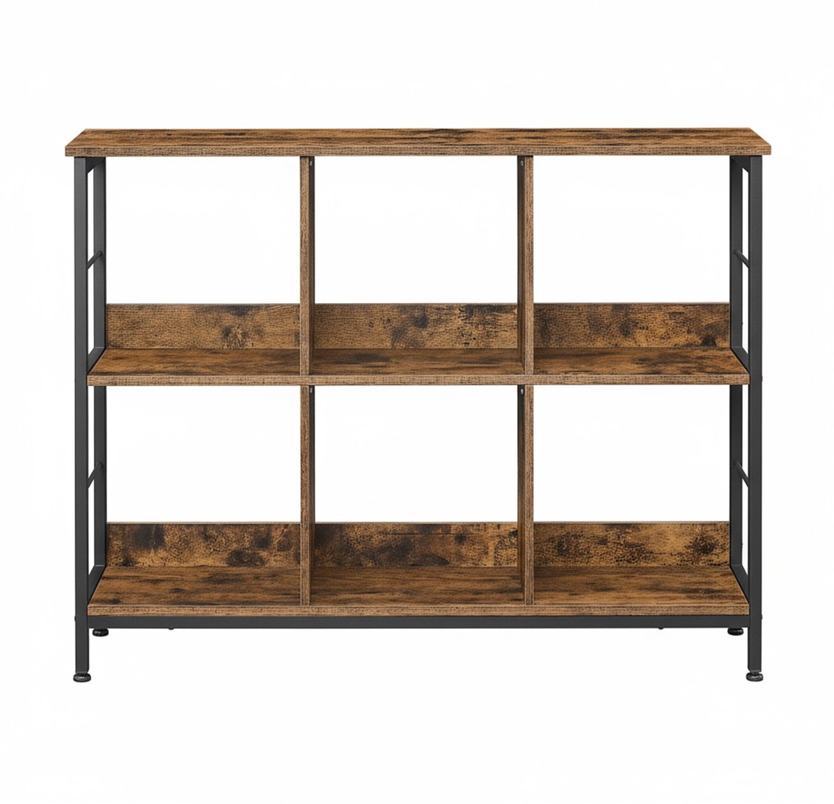 Boekenkast – 2 niveaus – 6 vakken