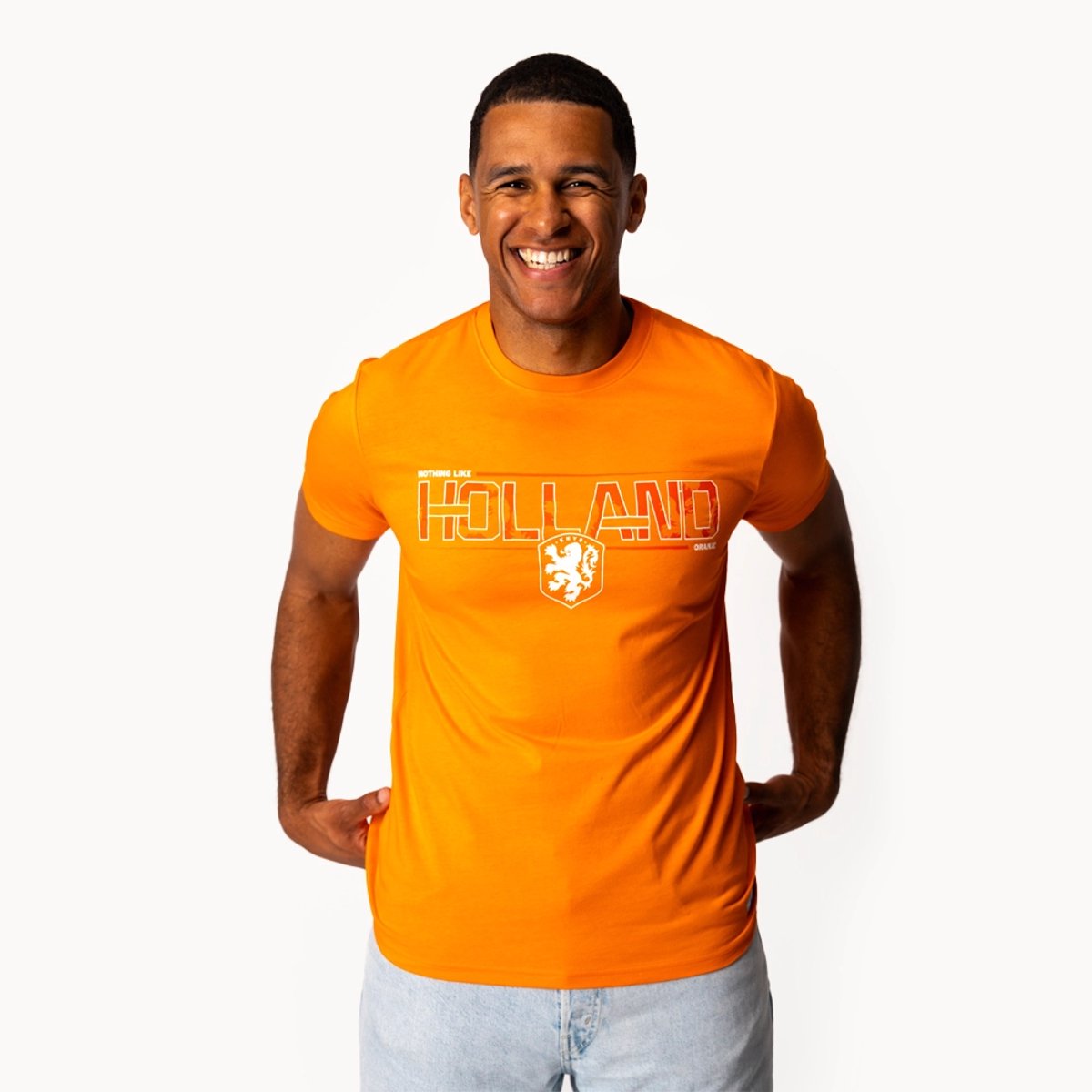 Nederlands Elftal T-shirt Heren - Maat S - Officiële KNVB Kleding - Oranje T-Shirt - Holland