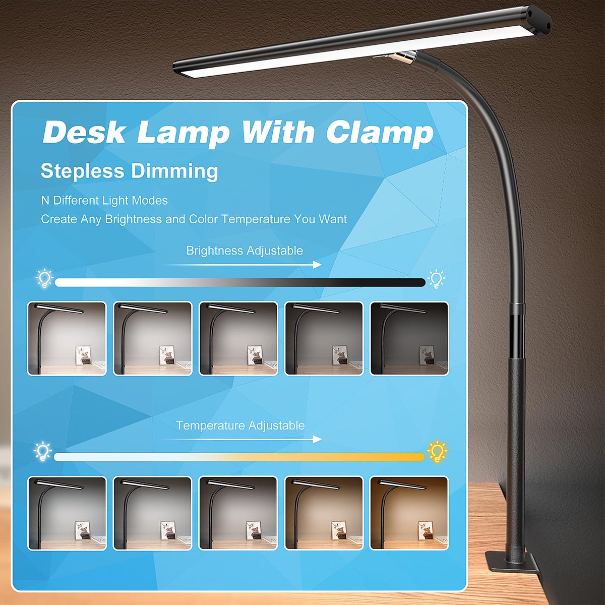 YONO Bureaulamp met Klem - Monitor Lamp thumbnail 4