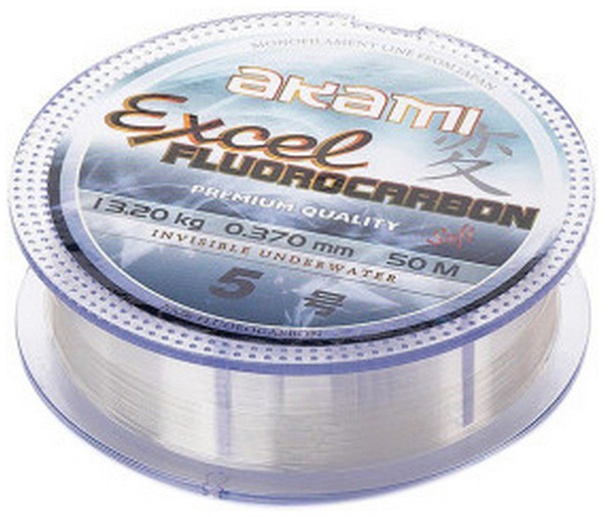 Akami Excel Flurocarbon 50 M Transparant 0.405 mm