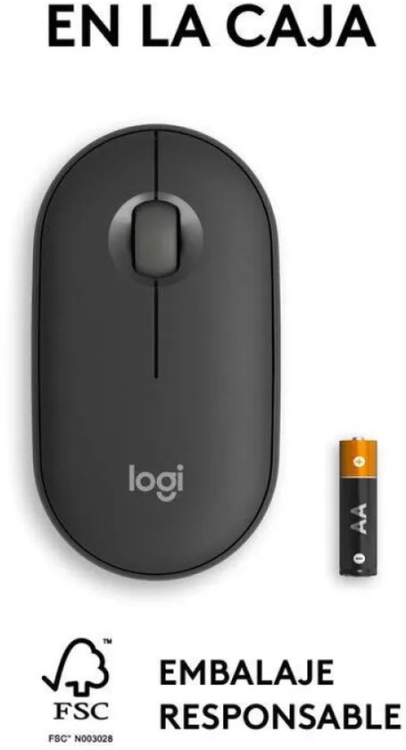 Logitech Pebble 2 M350s - Draadloze Muis - Bluetooth - 4000 dpi - Graphite