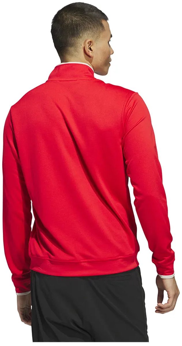Adidas Core Lightweight Sweatshirt Met Halve Rits Rood S Man van adidas — afbeelding 3