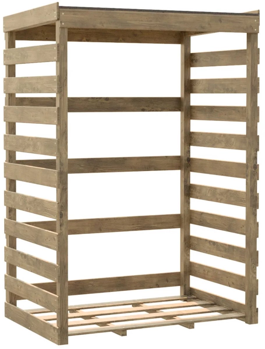 Haardhout Berging Columbus met Bitumen Dak 120 cm
