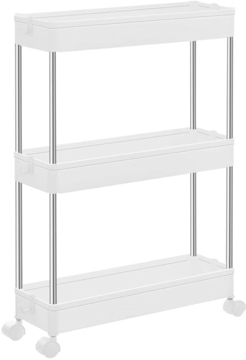 Unyqoos® Smal en multifunctioneel keukenrek op wielen voor diverse opslagoplossingen