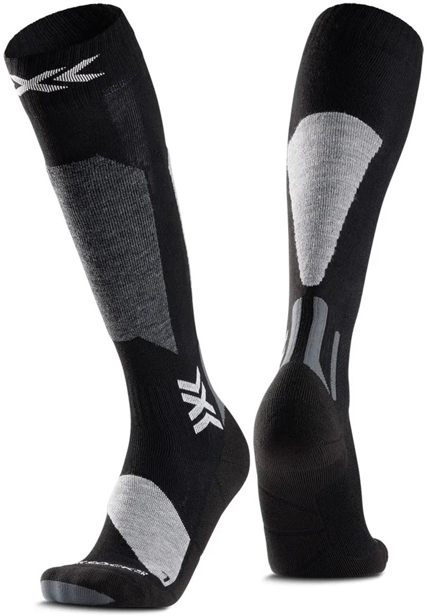 X-Socks Ski Discover OTC Skisokken /Lichtgrijs 35-38 Zwart