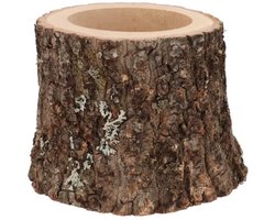 Eikenhouten plantenpot Ø13-15 cm | hoogte 11 cm | terrarium en decoratie