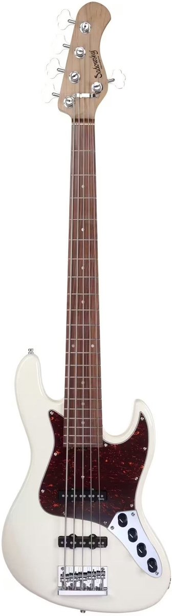 Sadowsky MetroExpress Vintage J/J Bass Morado Solid Olympic White 5-snarige elektrische basgitaar
