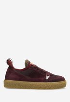 Shabbies Amsterdam - Chewy Unna Sneaker Suède Bordeauxrood - Maat 38
