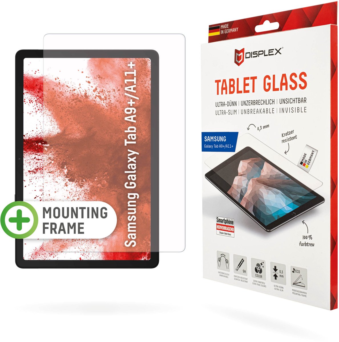 Displex Glass Screenprotector geschikt voor Samsung Galaxy Tab A11 Plus / A9 Plus