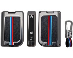 Autosleutel Hoesje geschikt voor Lynk & Co - Sleutelcover - Metalen Sleutelhoes - Accessoires - grijs