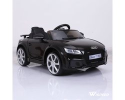 Logicom - Elektrische Kinderauto - Audi TT RS - 12V Accu Auto voor Kinderen 2 - 6 jaar - Met Afstandsbediening - Bluetooth - Lichten & Geluid - Zwart