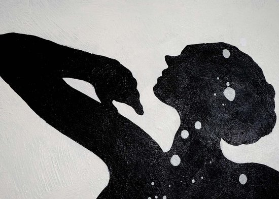 Danseur de peinture à l'huile peint à la main